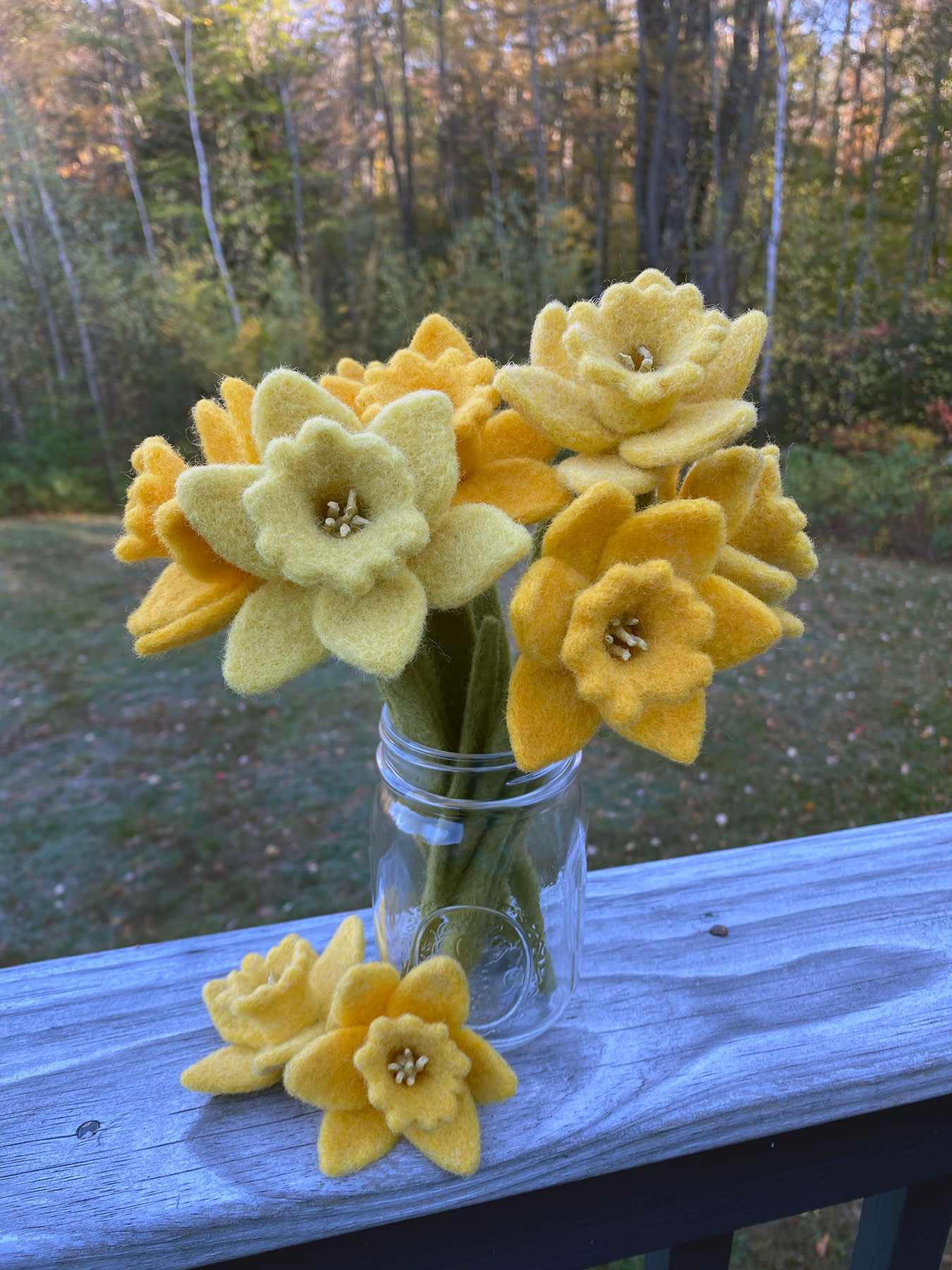 Needle Felted Daffodils by Tif Farmakis-Day